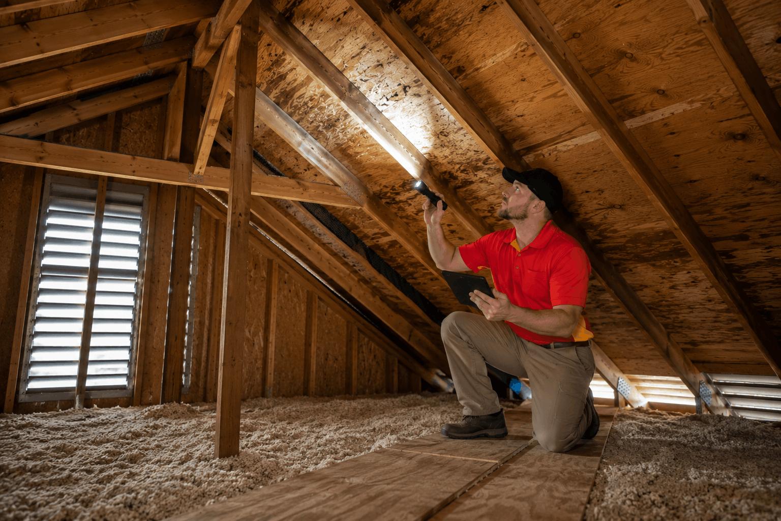Attic Inspection During a Professional Roof Evaluation