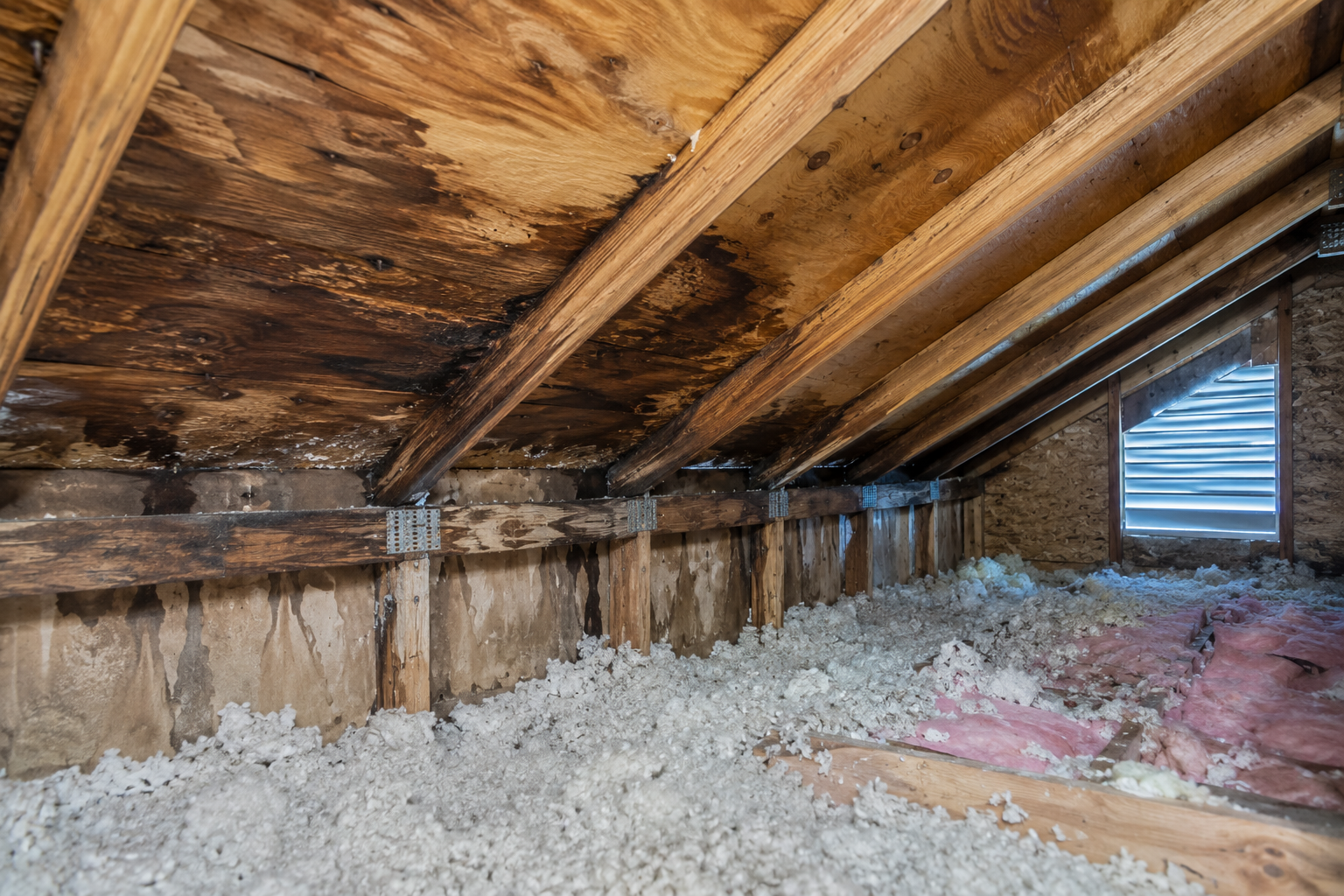Ice Dam Water Damage Inside the Attic